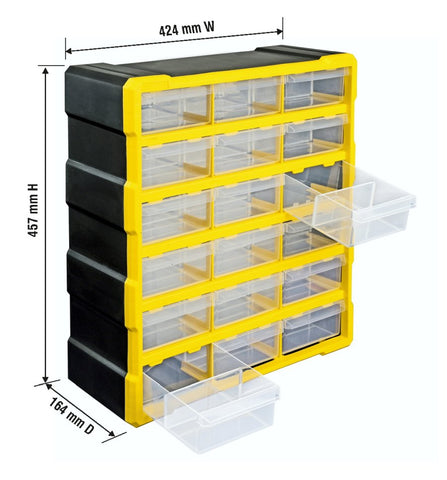 ACO18 Component Organiser with dimensions