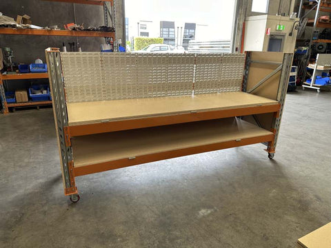 Bench with Steel Louvre Back 2800mm x 900mm x 950mm high