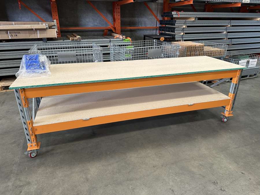 Colby Racking Benches Mobile Bench 2800mm x 900mm x 950mm high - Colby Perth