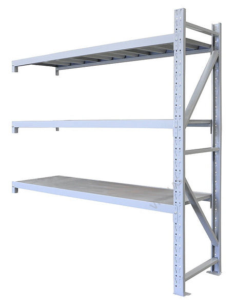 Angled View V20183A VISIPLAS 2000mm High Add-On Bay with 1800mm x 600mm Shelves on 3 Levels