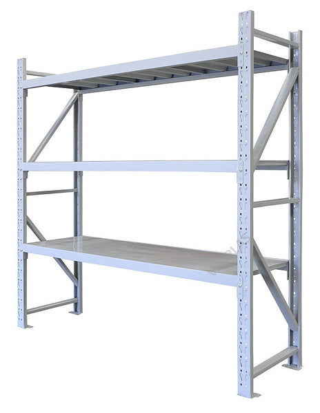Angled View V20183 VISIPLAS 2000mm High Starter Bay with 1800mm x 600mm Shelves on 3 Levels