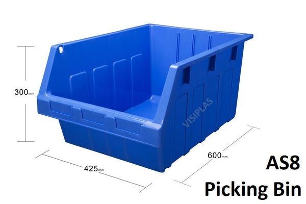 AS8 Picking Bin with dimensions