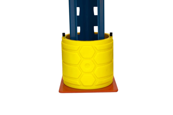 VISIPLAS AX115 Pallet Deflector for rear upright of pallet racks.