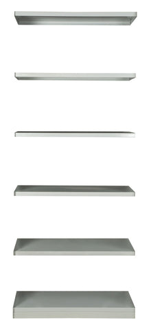 VISIPLAS BSP Pack of 6 Shelves plus Kickplate