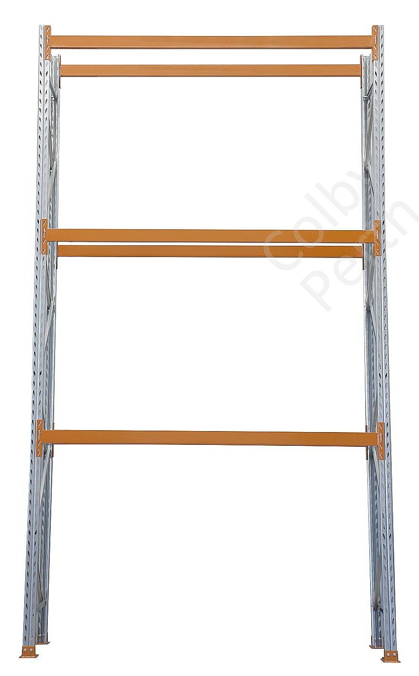 Blue Colby Frame Racking Colby Pallet Racking 4875mm High Starter Bay with 3 Beam Levels S483 ...